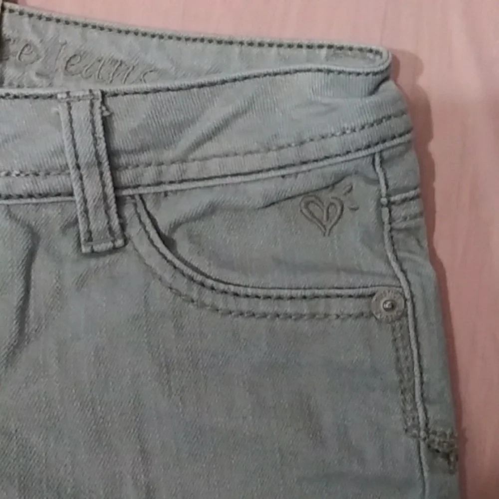 Justice Jeans Girl Gray Jeans Sz 12 S